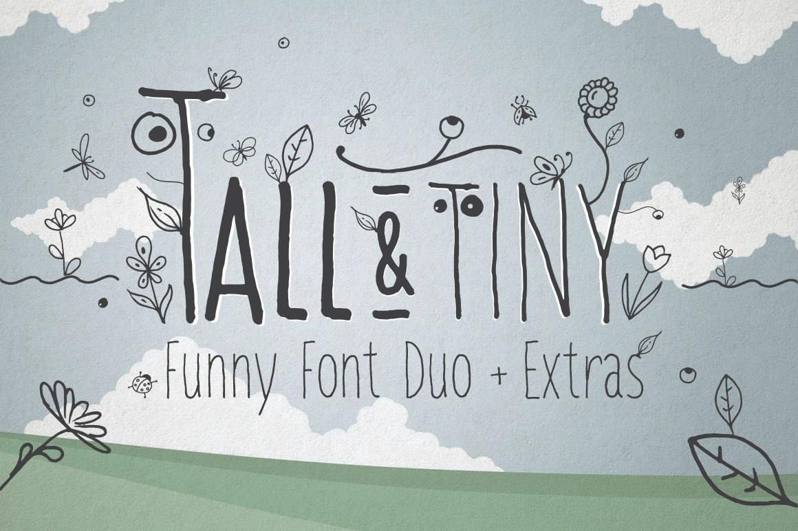 Meet the Playful Pair: Unlocking Creativity with Tall & Tiny Font Duo