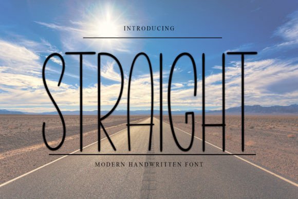 Straight Font: A Handwritten Typeface for Modern Brands