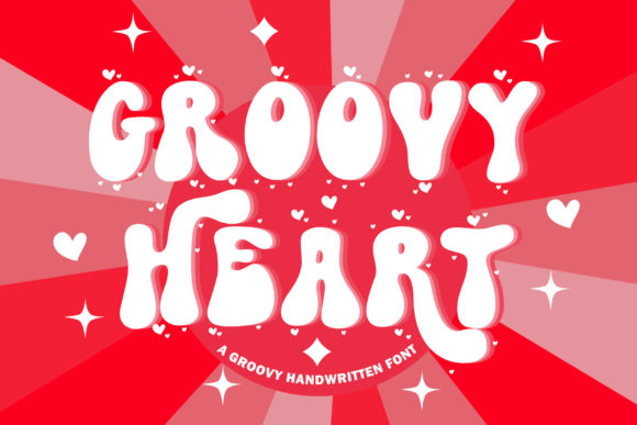 XGroovy Heart Font: Retro Vibes with Modern Versatility
